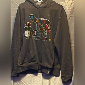 Eat The Rich Rhinestone Black Hoodie by Roku Studio